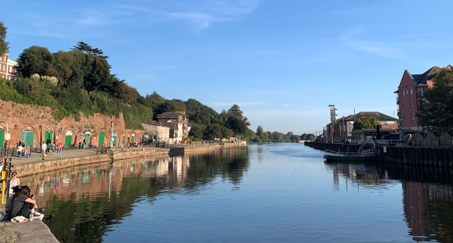 Exeter quay on a sunny day