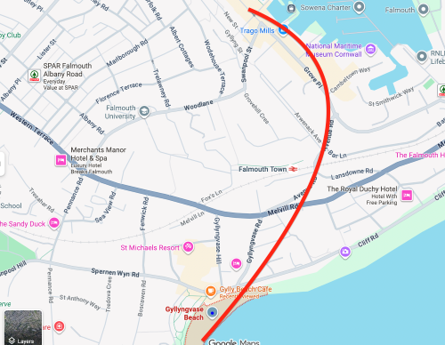 A map of Falmouth