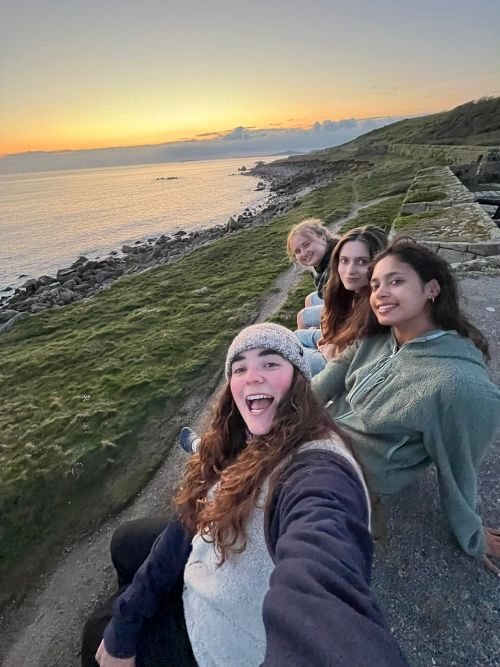Friends and I at sunset
