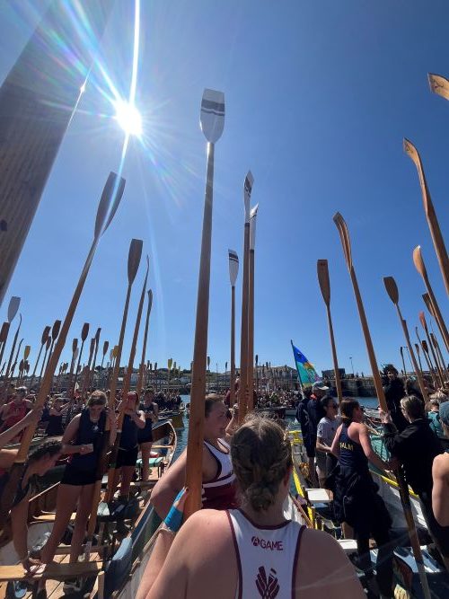 Raft up of boats at the world championships