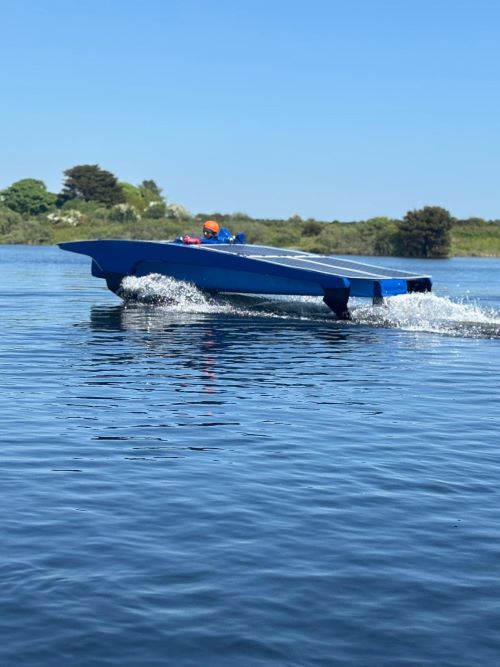 The SoleX boat on the water